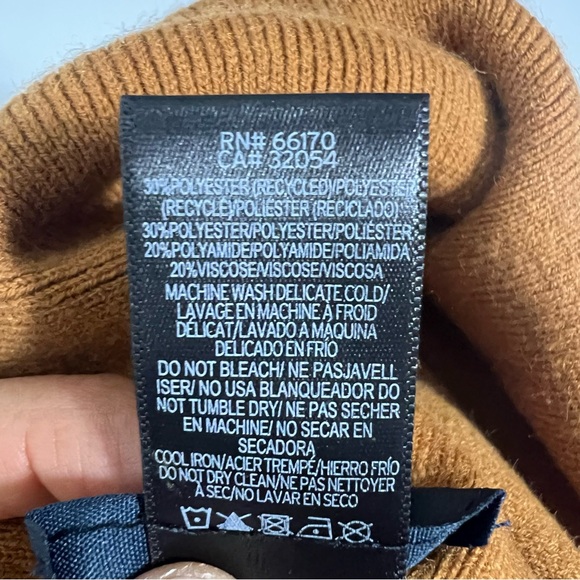 Anthropologie Maeve Fine knit Beanie Hat Honey Tan NWOT - Picture 6 of 7